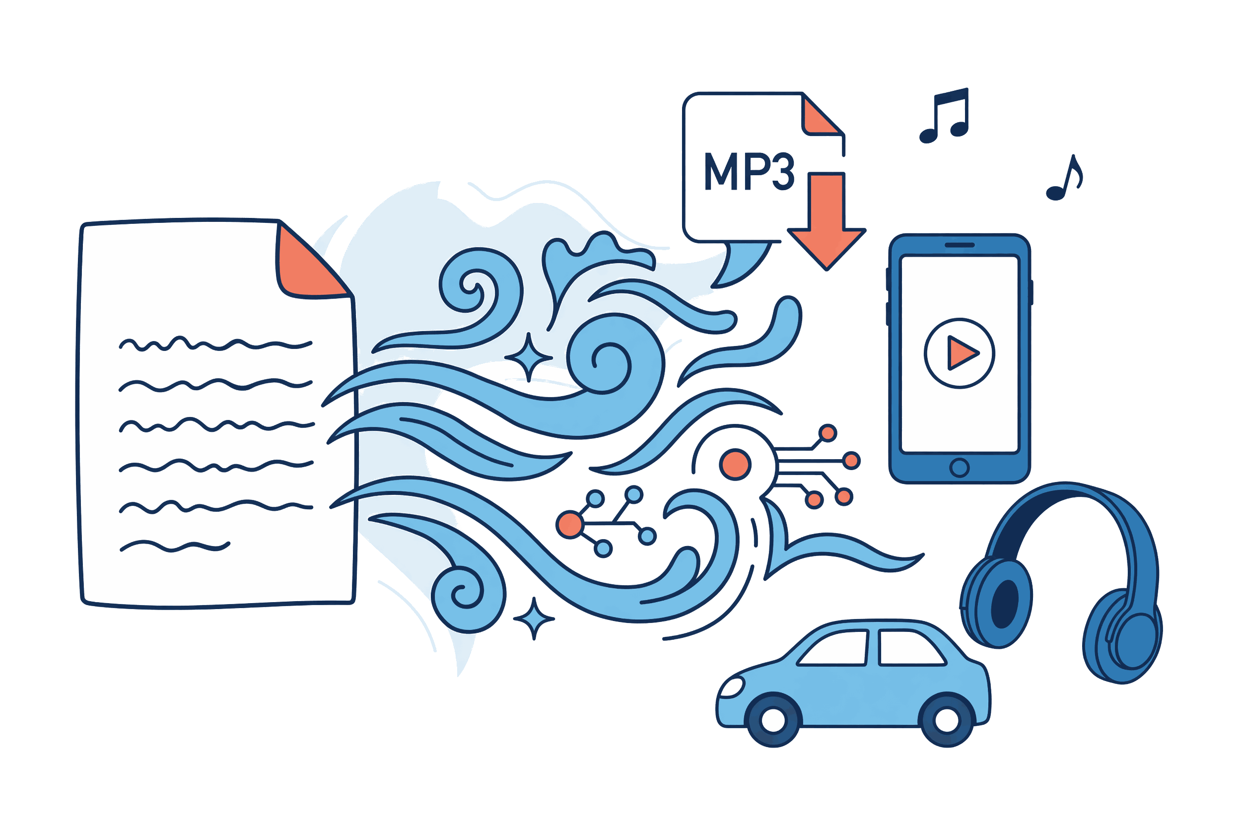 Conversion d'un document PDF en fichier audio téléchargeable